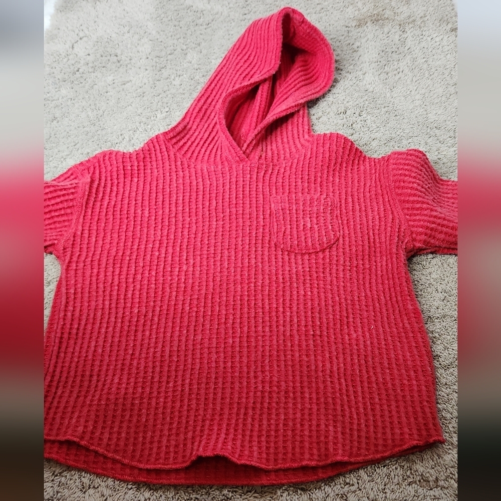 Toddler Boys' Thermal Hooded Pullover Sweatshirt - Cat & Jack Red 2T - Picture 6 of 13